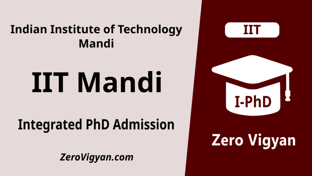 IIT Mandi Integrated PhD Admission