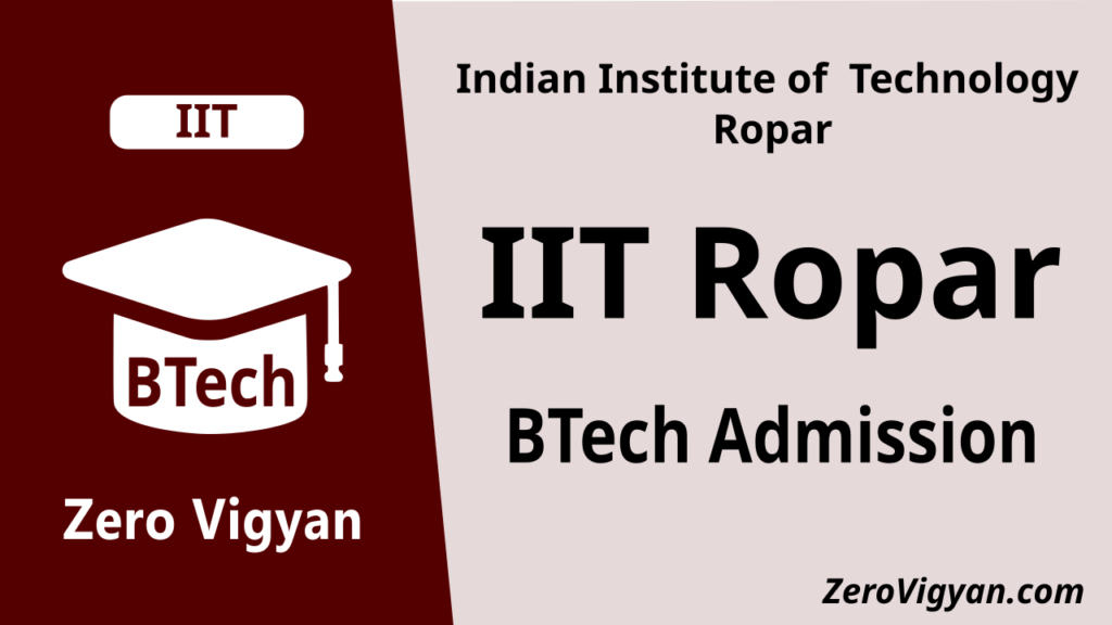 IIT Ropar BTech Admission