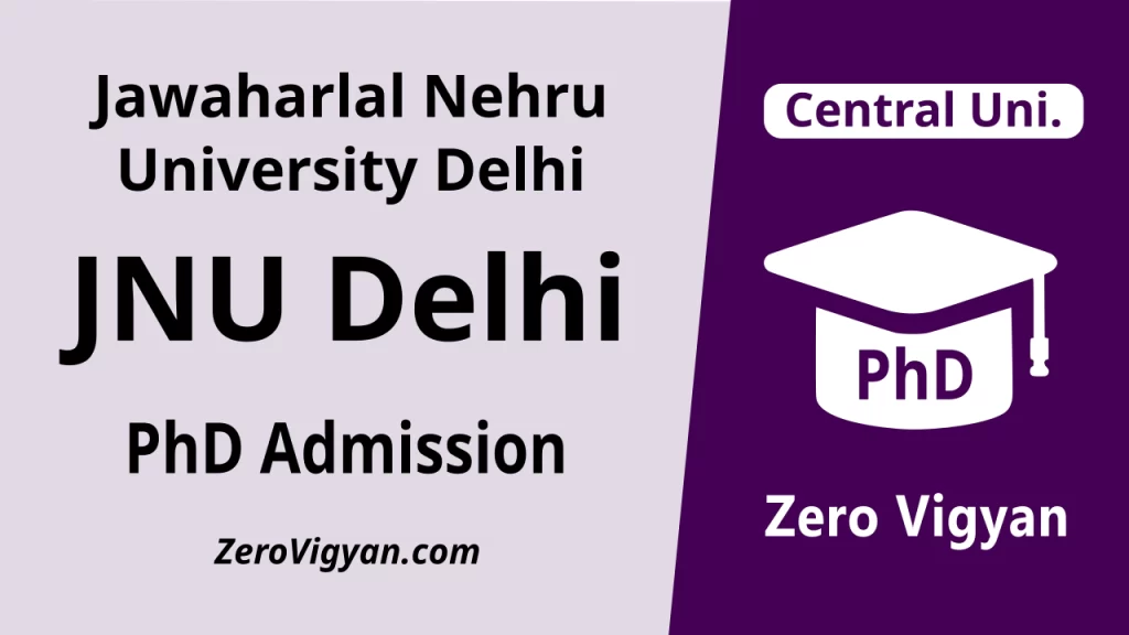 JNU Delhi PhD Admission