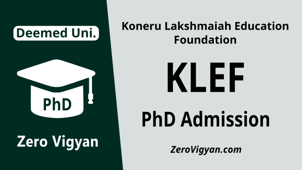 KLEF PhD Admission