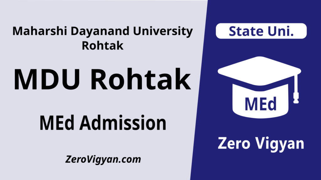 MDU Rohtak MEd Admission