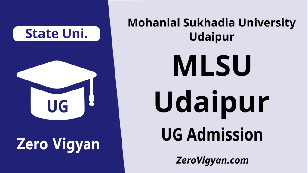 MLSU Udaipur UG Admission