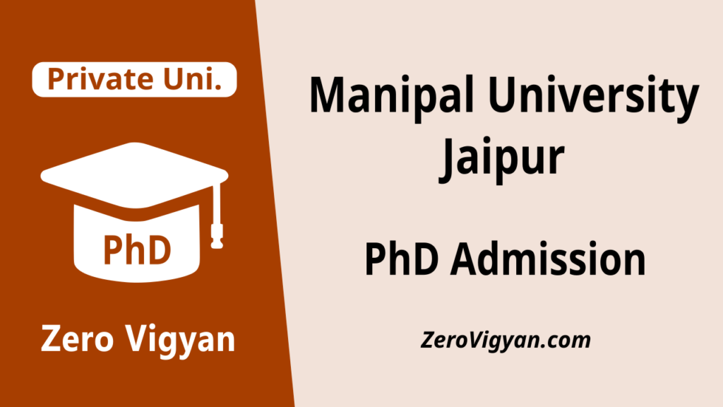 Manipal University Jaipur PhD Admission