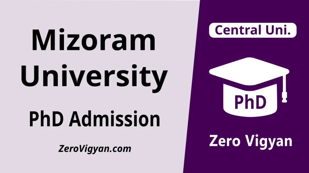 Mizoram University PhD Admission