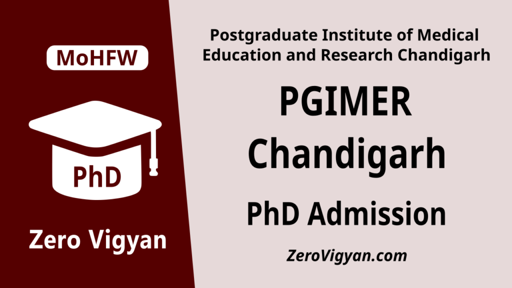 PGIMER Chandigarh PhD Admission