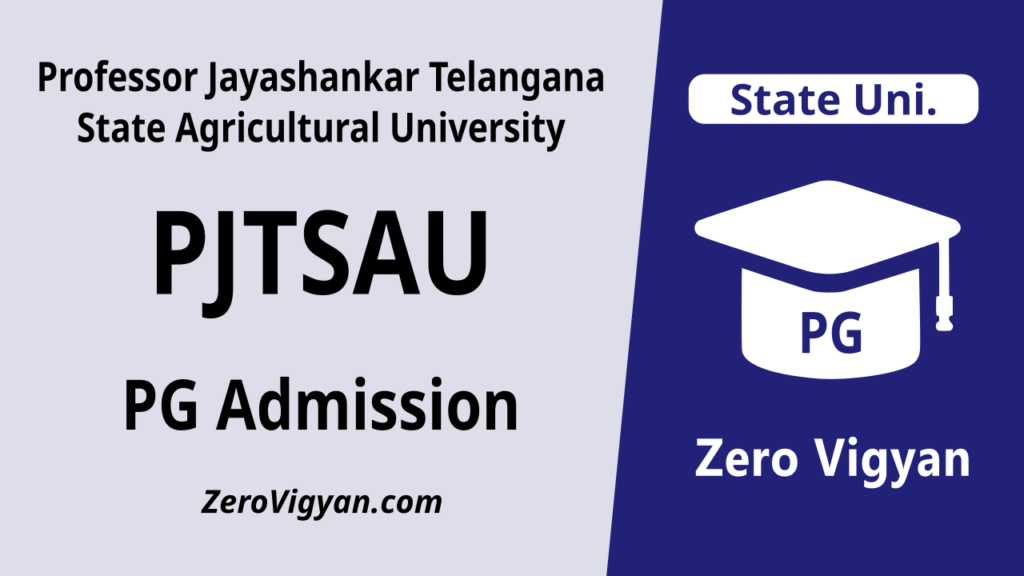 PJTSAU PG Admission