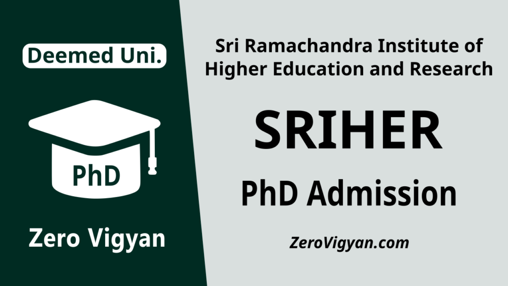 SRIHER PhD Admission