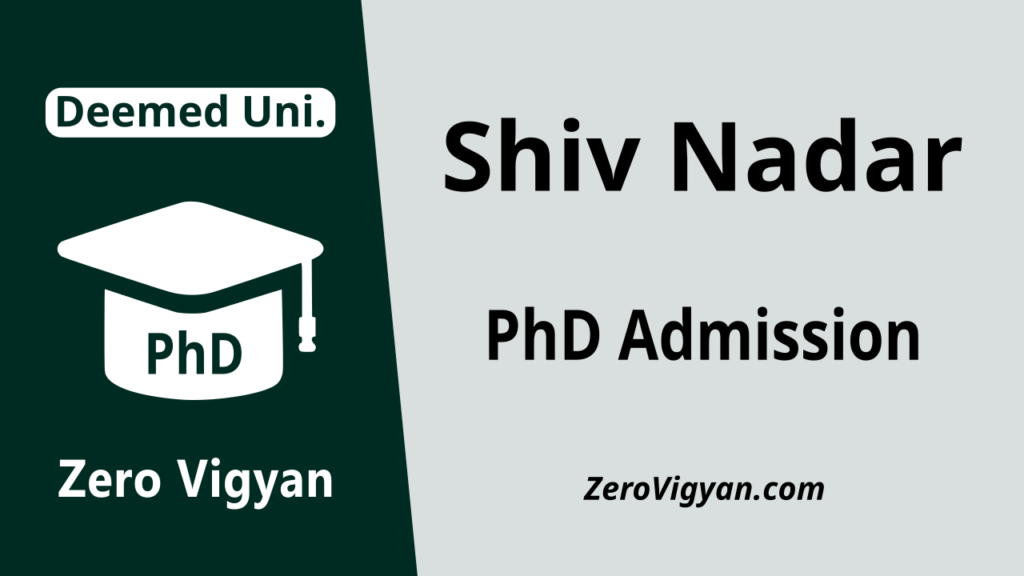 Shiv Nadar PhD Admission