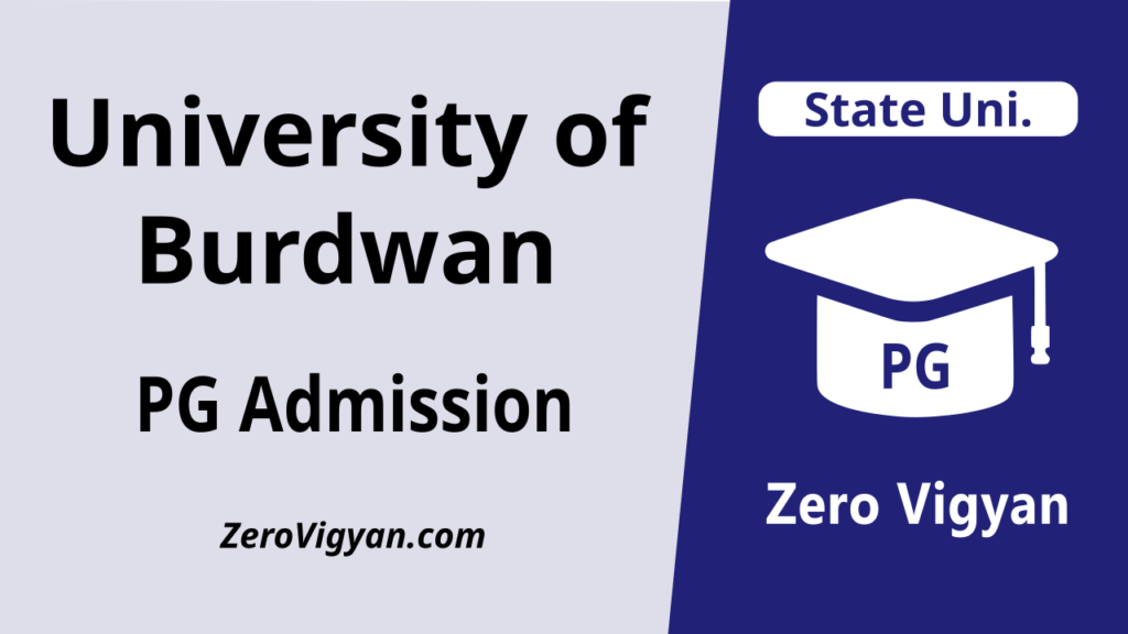 University of Burdwan PG Admission