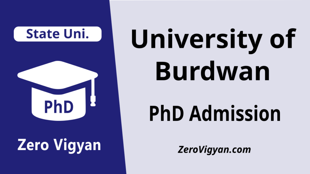 University of Burdwan PhD Admission