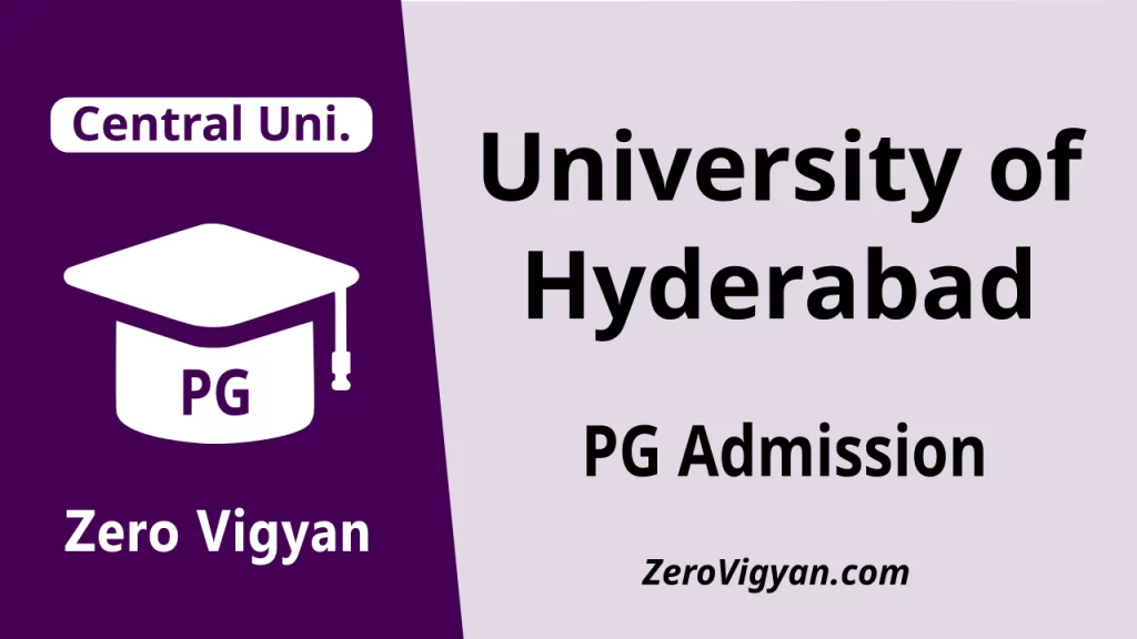 University of Hyderabad PG Admission