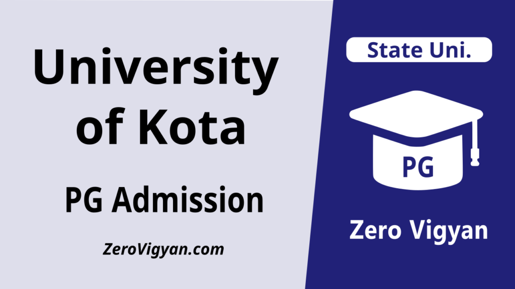 University of Kota PG Admission