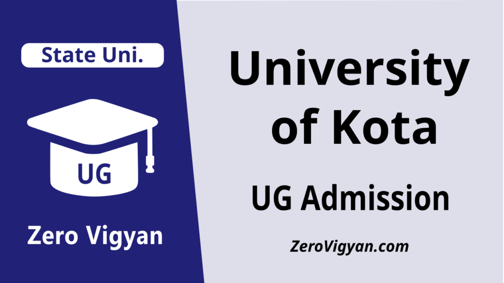 University of Kota UG Admission