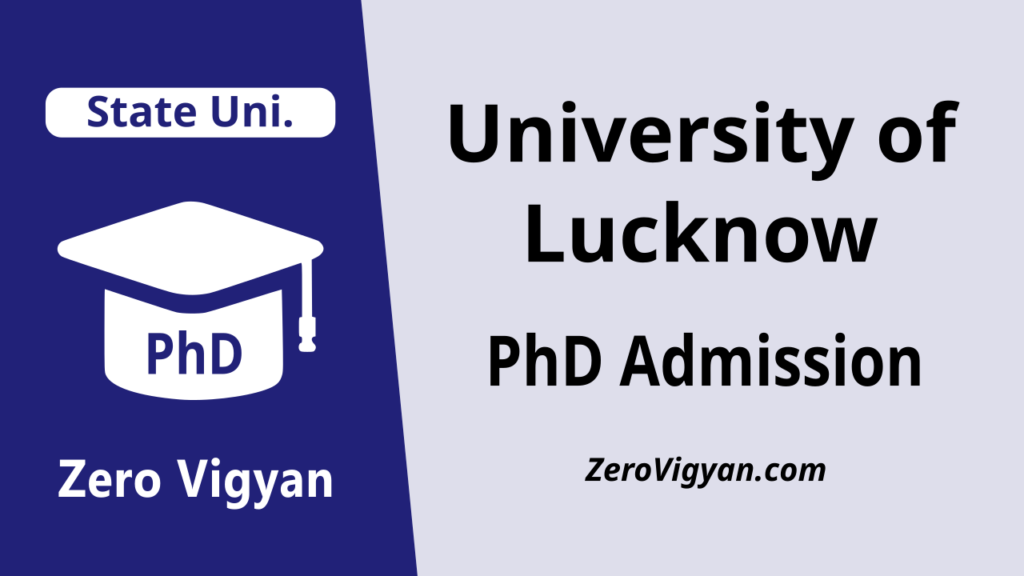 University of Lucknow PhD Admission