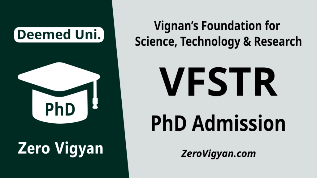 VFSTR PhD Admission